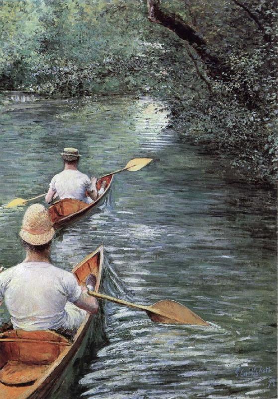 Gustave Caillebotte Canoeing on the Yerres